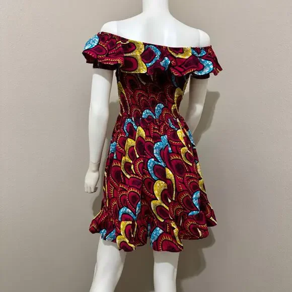 Summer Mini Dress for Women Cotton Blend Vibrant Colors Size S - Picture 5 of 6